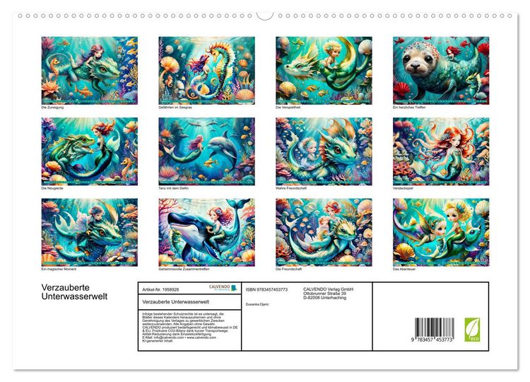 Produktbild: Verzauberte Unterwasserwelt (hochwertiger Premium Wandkalender 2026 DIN A2 quer), Kunstdruck in Hochglanz