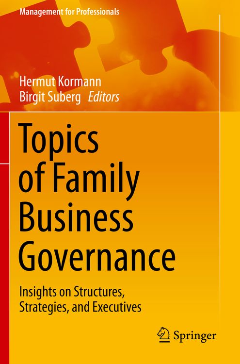 Produktbild: Topics of Family Business Governance