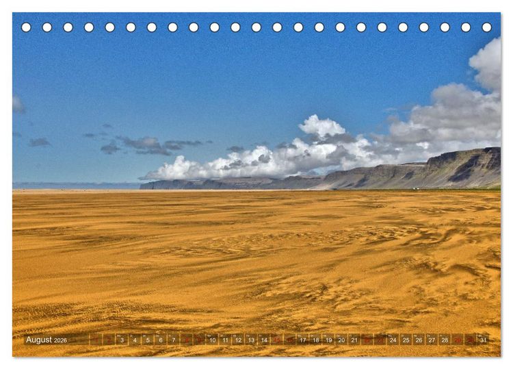 Produktbild: Island - Landschaften, Natur und Licht (Tischkalender 2026 DIN A5 quer), CALVENDO Monatskalender
