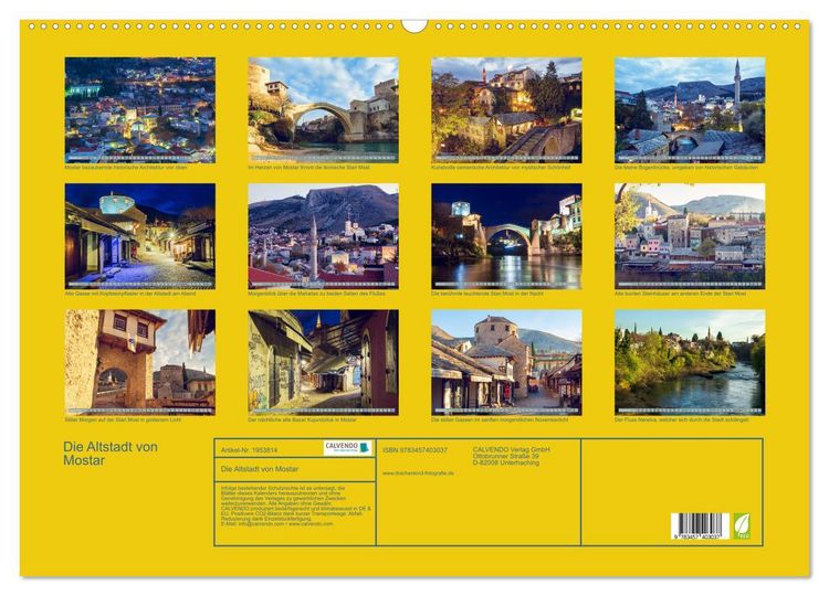 Produktbild: Die Altstadt von Mostar (Wandkalender 2026 DIN A2 quer), CALVENDO Monatskalender