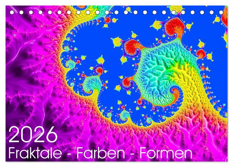 Produktbild: Fraktale - Farben - Formen 2026 (Tischkalender 2026 DIN A5 quer), CALVENDO Monatskalender