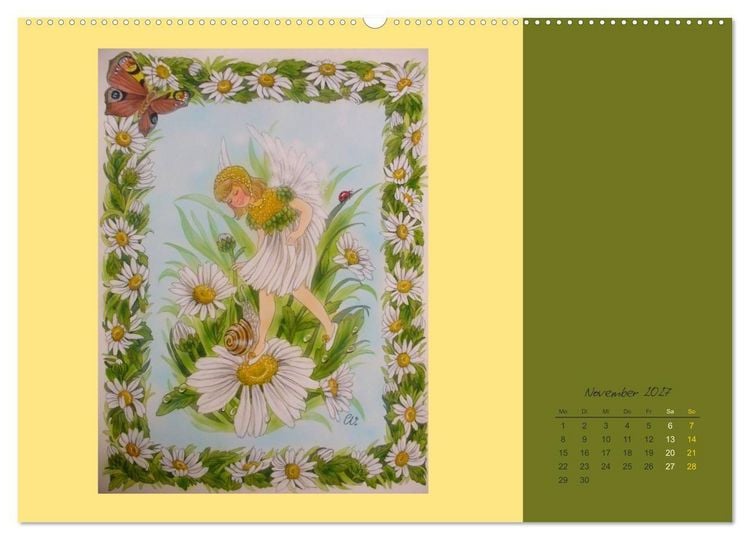 Produktbild: Blumen Elfen (hochwertiger Premium Wandkalender 2027 DIN A2 quer), Kunstdruck in Hochglanz