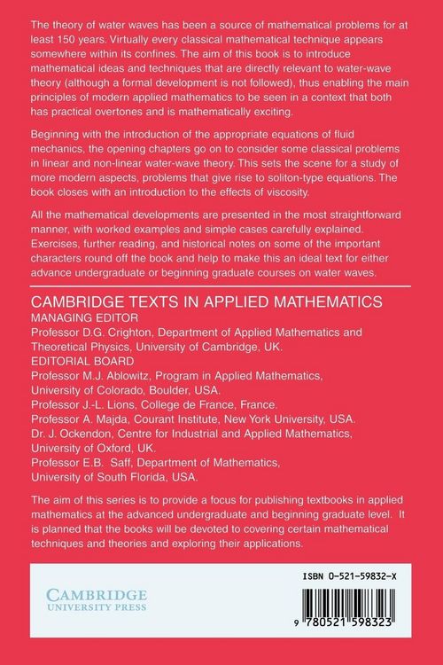 Produktbild: A Modern Introduction to the Mathematical Theory of Water Waves