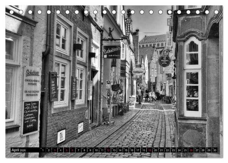 Produktbild: Historisches Bremen (Tischkalender 2026 DIN A5 quer), CALVENDO Monatskalender