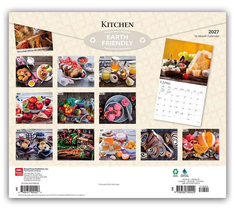 Produktbild: Kitchen &ndash; K&uuml;chenkalender 2027 &ndash; 16-Monatskalender im Deluxe-Format