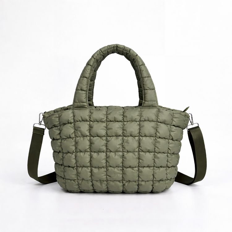 Produktbild: Tasche mit Quilting und langem Henkel (gr&uuml;n)