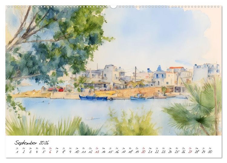 Produktbild: Kretas einladende Urlaubsorte (hochwertiger Premium Wandkalender 2026 DIN A2 quer), Kunstdruck in Hochglanz