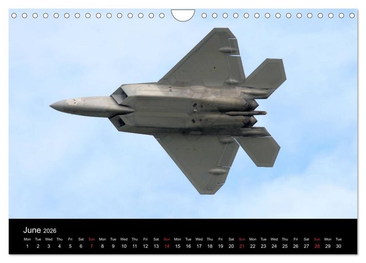 Produktbild: Lockheed Martin F-22A Raptor (Wall Calendar 2026 DIN A4 landscape), CALVENDO 12 Month Wall Calendar