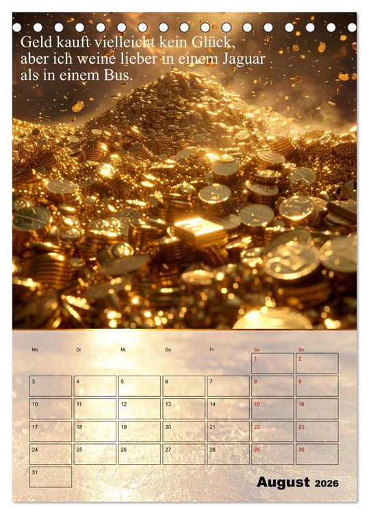 Produktbild: Der Geld-Anlock-Kalender (Tischkalender 2026 DIN A5 hoch), CALVENDO Monatskalender