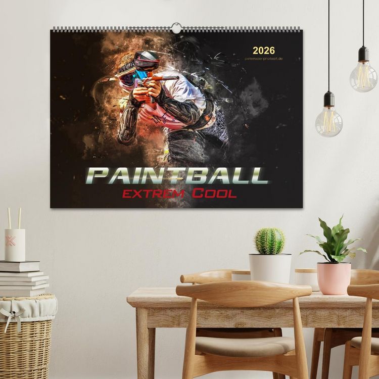 Produktbild: Paintball - extrem cool (Wandkalender 2026 DIN A2 quer), CALVENDO Monatskalender