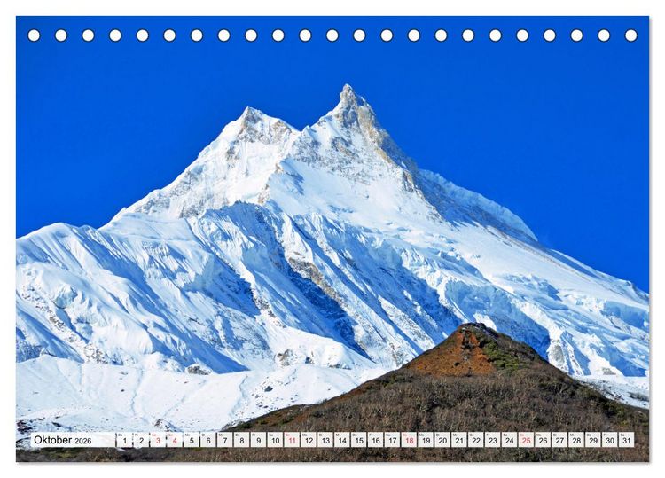 Produktbild: Grandioser Himalaya, Bergriesen in Nepal (Tischkalender 2026 DIN A5 quer), CALVENDO Monatskalender