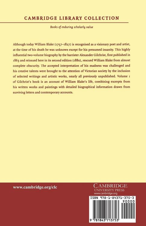 Produktbild: Life Of William Blake, With Selections from His Poems and Other Writings