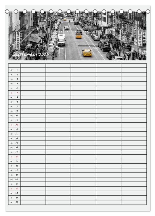 Produktbild: NEW YORK CITY Teamplaner (Tischkalender 2026 DIN A5 hoch), CALVENDO Monatskalender