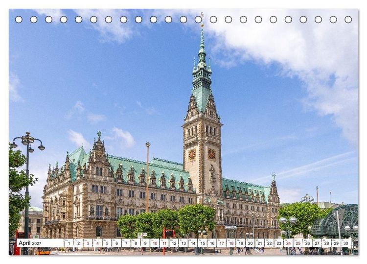 Produktbild: Hamburg - Stadt rund ums Wasser (Tischkalender 2027 DIN A5 quer), CALVENDO Monatskalender
