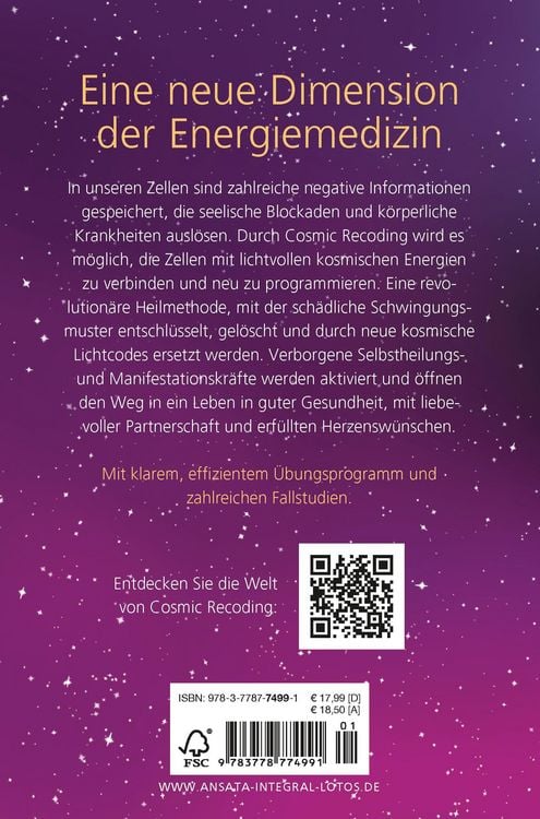 Produktbild: Cosmic Recoding - Die neue Energiemedizin