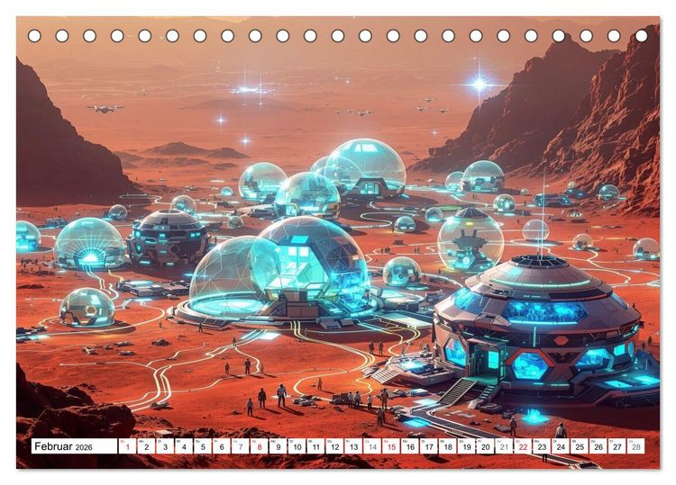 Produktbild: Neuer Morgen Mars (Tischkalender 2026 DIN A5 quer), CALVENDO Monatskalender