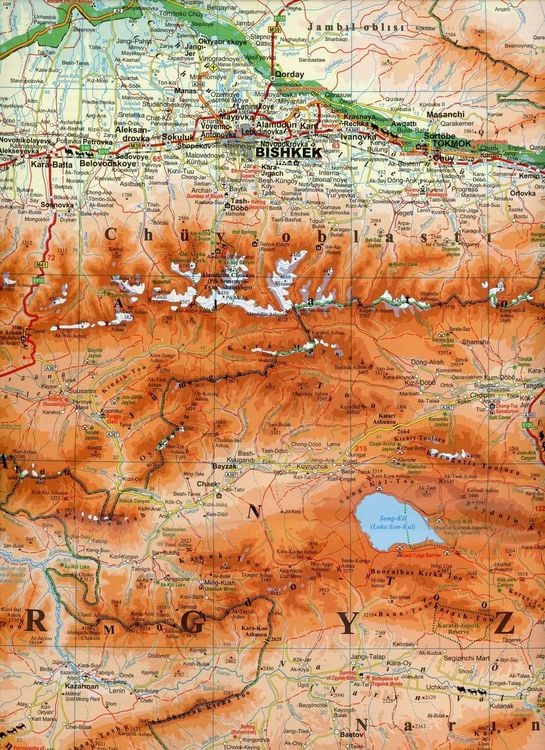 Produktbild: Kyrgyzstan Geographical Map 1 : 750 000