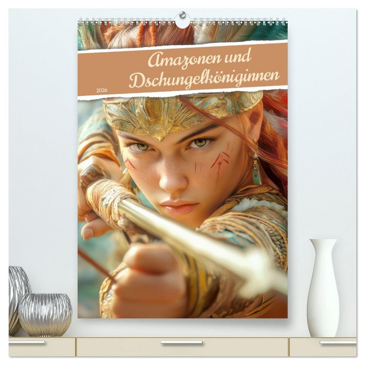 Produktbild: Amazonen und Dschungelk&ouml;niginnen (hochwertiger Premium Wandkalender 2026 DIN A2 hoch), Kunstdruck in Hochglanz