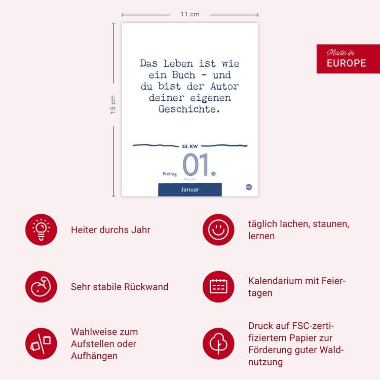 Produktbild: Dumme Spr&uuml;che f&uuml;r jeden Anlass Tagesabrei&szlig;kalender 2027