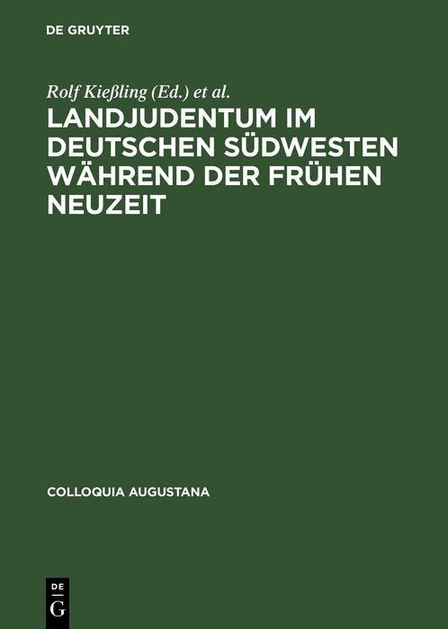 Produktbild: Landjudentum im deutschen S&uuml;dwesten w&auml;hrend der Fr&uuml;hen Neuzeit