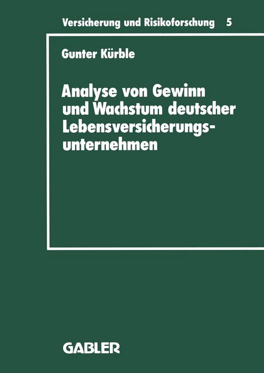 Produktbild: Analyse von Gewinn und Wachstum deutscher Lebensversicherungsunternehmen