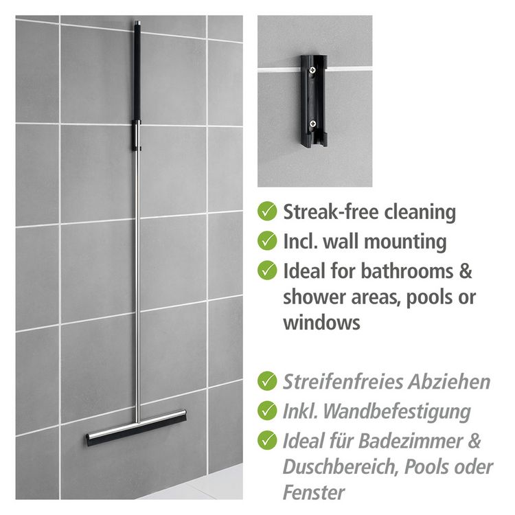Produktbild: Edelstahl Boden-und Fensterwischer Mod. Rosole, gro&szlig;e Wischbreite