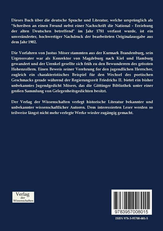Produktbild: &Uuml;ber die deutsche Sprache und Literatur