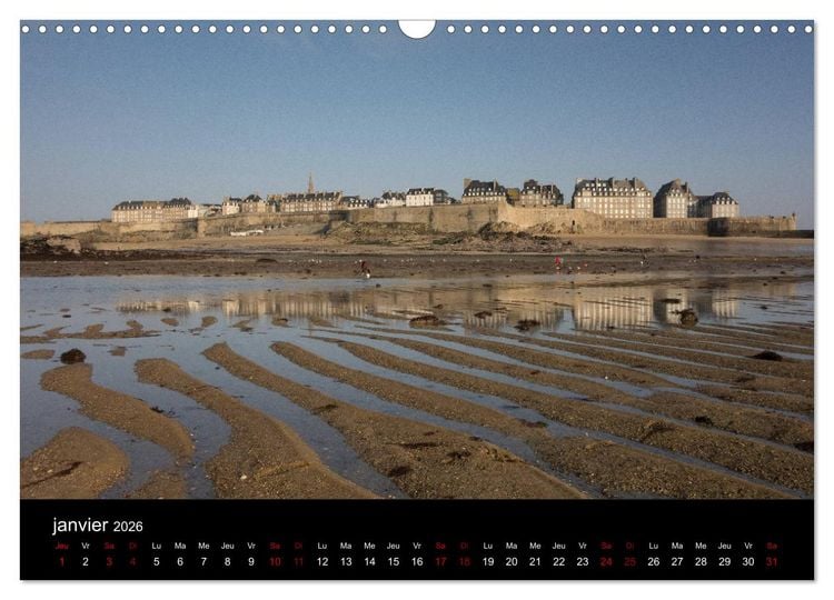 Produktbild: Saint-Malo au fil des mois (Calendrier mural 2026 DIN A3 vertical), CALVENDO calendrier mensuel