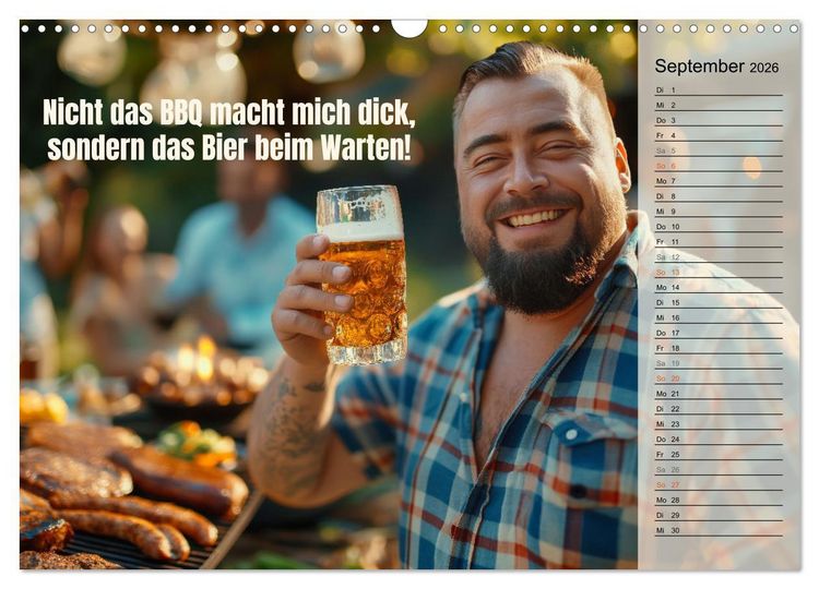 Produktbild: Lieblingshobby Grillen (Wandkalender 2026 DIN A3 quer), CALVENDO Monatskalender
