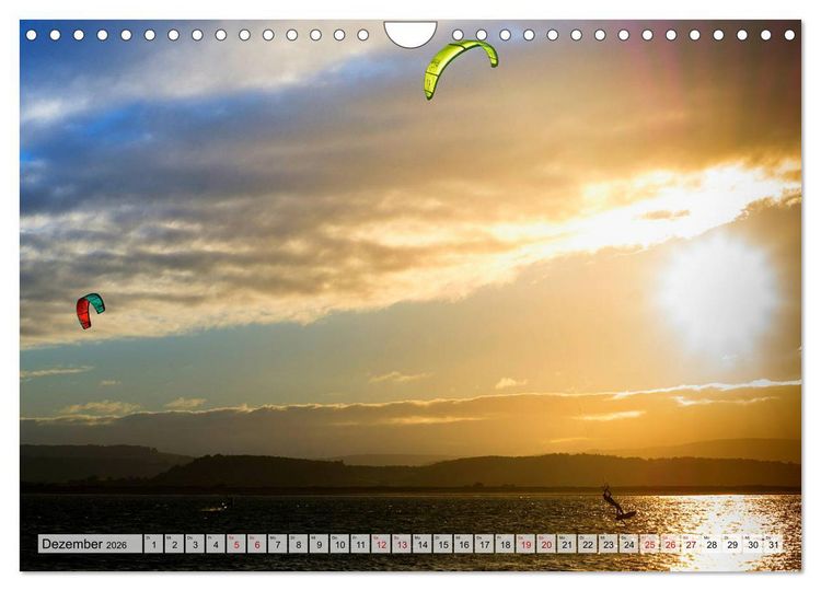 Produktbild: Kitesurfen - Action pur (Wandkalender 2026 DIN A4 quer), CALVENDO Monatskalender