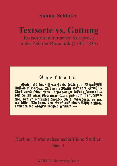 Produktbild: Textsorte vs. Gattung