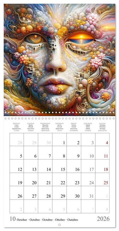 Produktbild: Visages de la m&eacute;tropole (Calendrier mural carr&eacute; 2026 30x30 cm) Calendrier double avec une page pour vos prises de notes