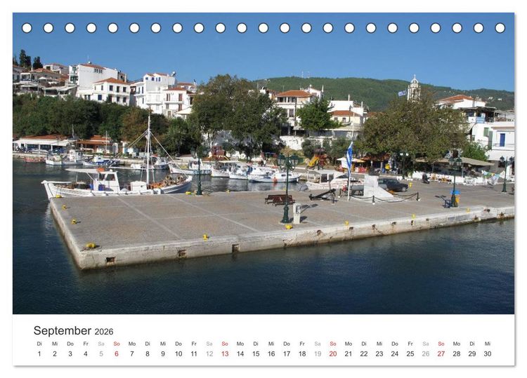 Produktbild: Sporadeninsel Skiathos (Tischkalender 2026 DIN A5 quer), CALVENDO Monatskalender