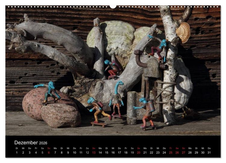 Produktbild: Micro Dino Skaters 2026 (Wandkalender 2026 DIN A2 quer), CALVENDO Monatskalender