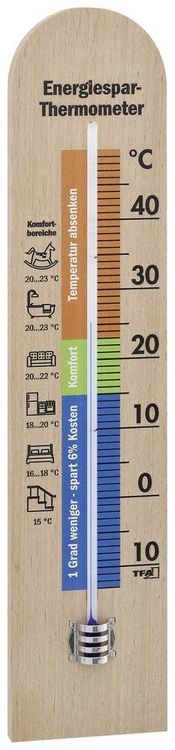 Produktbild: TFA Dostmann Energiespar-Thermometer Thermometer Natur 12.1055.05