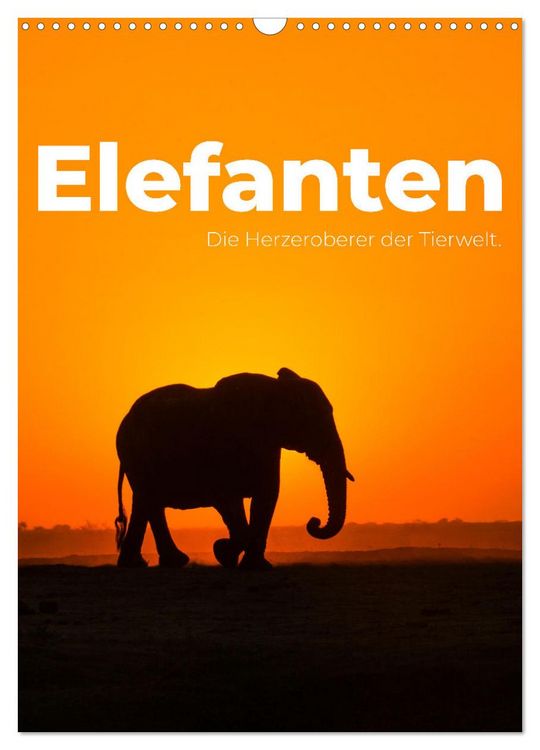 Produktbild: Elefanten - Die Herzeroberer der Tierwelt. (Wandkalender 2026 DIN A3 hoch), CALVENDO Monatskalender