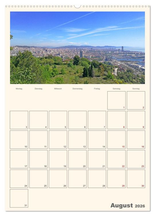 Produktbild: Valencia - Barcelona Terminplaner (hochwertiger Premium Wandkalender 2026 DIN A2 hoch), Kunstdruck in Hochglanz