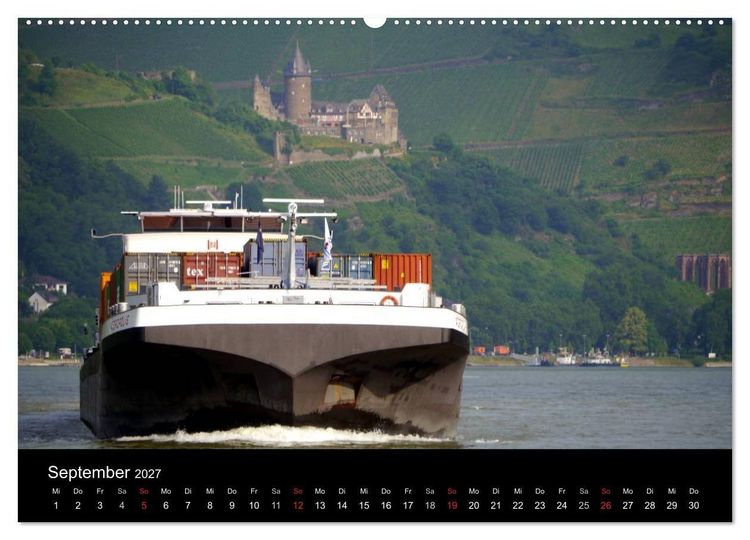 Produktbild: Binnenschiff Ahoi! (Wandkalender 2027 DIN A2 quer), CALVENDO Monatskalender