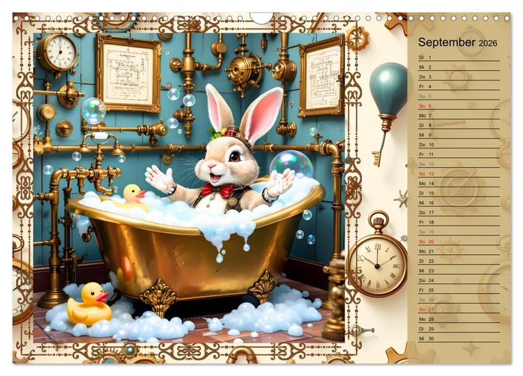 Produktbild: Hopp, Hopp durchs Zahnradland (Wandkalender 2026 DIN A3 quer), CALVENDO Monatskalender
