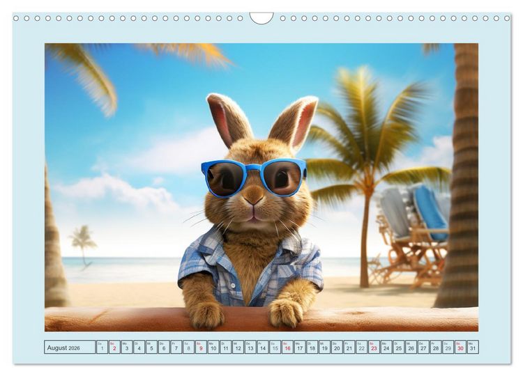 Produktbild: Liebliche Kaninchen. Flauschige Hopsis haben Spa&szlig; (Wandkalender 2026 DIN A3 quer), CALVENDO Monatskalender