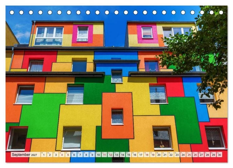 Produktbild: Architektur treibt's bunt (Tischkalender 2027 DIN A5 quer), CALVENDO Monatskalender