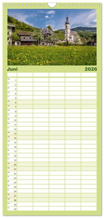 Produktbild: Familienplaner 2026 - Berchtesgadener Alpen - Land von Watzmann und K&ouml;nigssee mit 5 Spalten (Wandkalender, 21 x 45 cm) CALVENDO