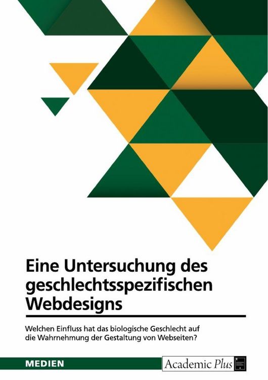 Produktbild: Eine Untersuchung des geschlechtsspezifischen Webdesigns