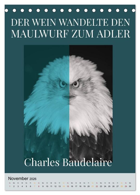 Produktbild: Dichter als Goethe - Der literarische Alkohol-Kalender (Tischkalender 2026 DIN A5 hoch), CALVENDO Monatskalender