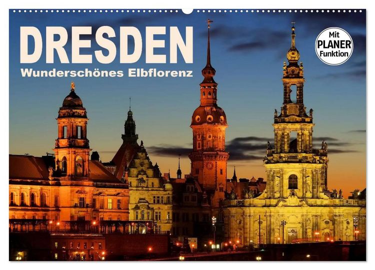 Produktbild: Dresden - Wundersch&ouml;nes Elbflorenz (Wandkalender 2026 DIN A2 quer), CALVENDO Monatskalender