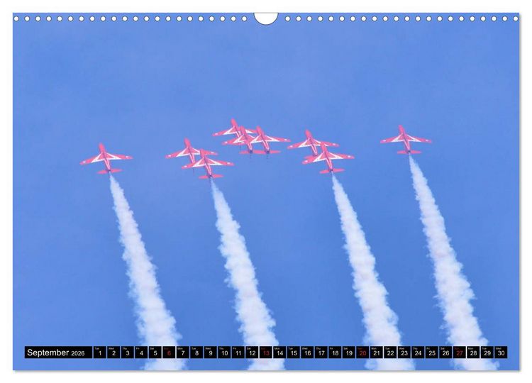 Produktbild: Royal Air Force The Red Arrows Formation Team (Wall Calendar 2026 DIN A3 landscape), CALVENDO 12 Month Wall Calendar