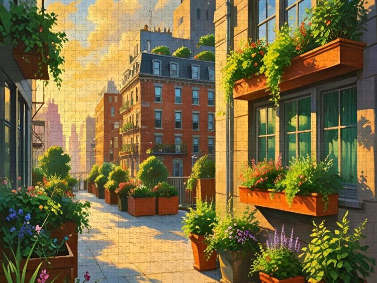 Produktbild: CALVENDO Puzzle Bunte gepflegte H&auml;userfassaden | 1000 Teile Lege-Gr&ouml;&szlig;e 64x48cm Foto-Puzzle f&uuml;r gl&uuml;ckliche Stunden