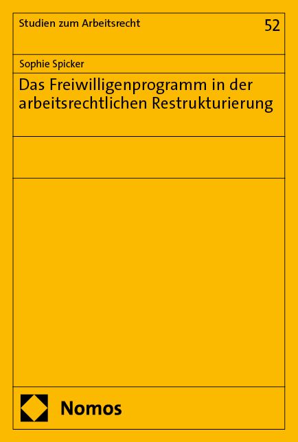 Produktbild: Das Freiwilligenprogramm in der arbeitsrechtlichen Restrukturierung