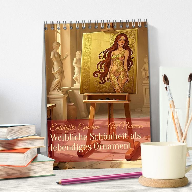Produktbild: Entbl&ouml;&szlig;te Epochen &ndash; Art Nouveau (Tischkalender 2027 DIN A5 hoch), CALVENDO Monatskalender