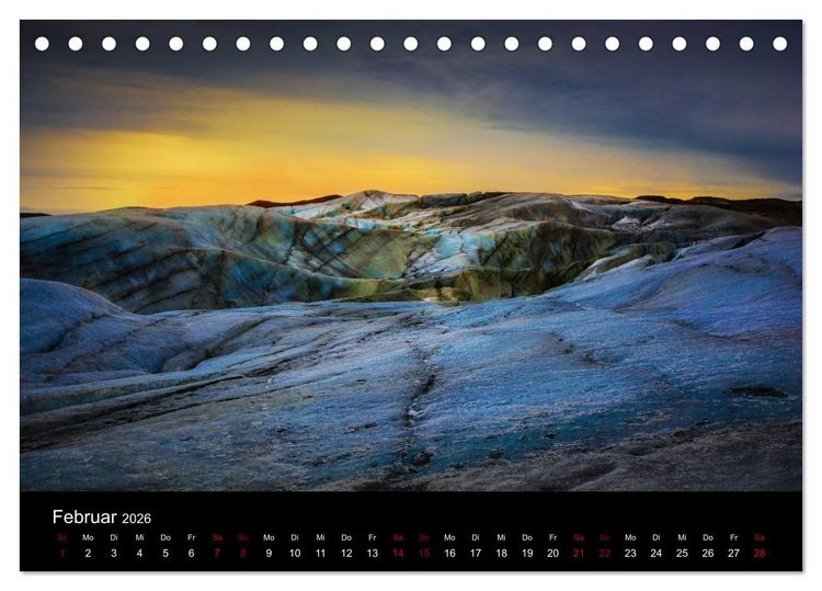Produktbild: Island - Unber&uuml;hrte Landschaften (Tischkalender 2026 DIN A5 quer), CALVENDO Monatskalender